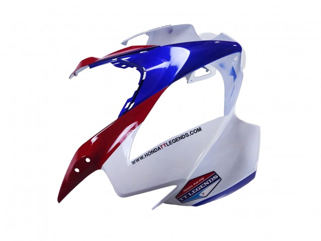 Descuento Carenados Moto Honda VFR 800 2002-2013 - Blanco Rojo Azul Motul