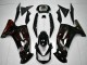 Descuento Carenados Moto Kawasaki EX650 2006-2008 - Negro Brillante Rojo Llama