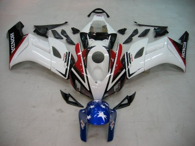 Descuento Carenados Moto Honda CBR1000RR 2004-2005 - Blanco Rojo Negro Brillante Azul Estrella