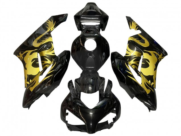 Descuento Carenados Moto Honda CBR1000RR 2004-2005 - Oro Negro Brillante Dragón