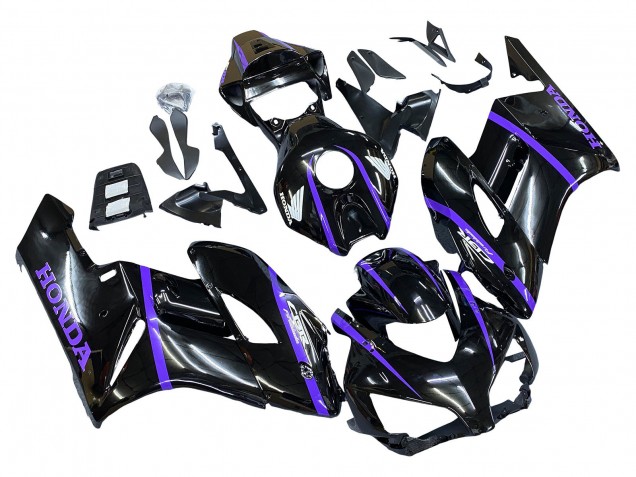 Descuento Carenados Moto Honda CBR1000RR 2004-2005 - Negro Brillante Púrpura Raya