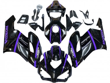 Descuento Carenados Moto Honda CBR1000RR 2004-2005 - Negro Brillante Púrpura Raya