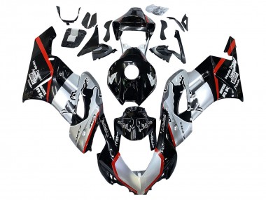 Descuento Carenados Moto Honda CBR1000RR 2004-2005 - Plata Negro Brillante Rojo Raya