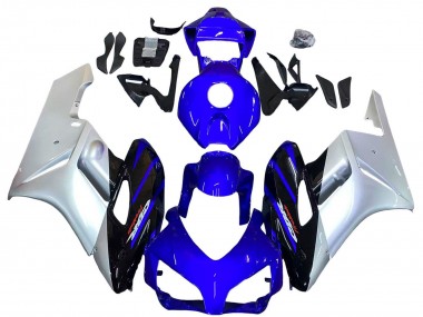 Descuento Carenados Moto Honda CBR1000RR 2004-2005 - Plata Azul Negro Brillante