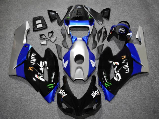 Descuento Carenados Moto Honda CBR1000RR 2004-2005 - Plata Azul Negro Brillante Verde Monstruo Sky