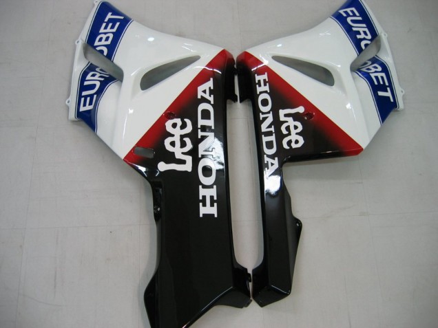 Descuento Carenados Moto Honda CBR1000RR 2004-2005 - Blanco Azul Rojo Negro Brillante Estrella EuroBet Lee