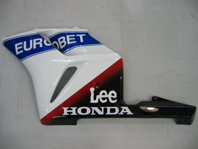 Descuento Carenados Moto Honda CBR1000RR 2004-2005 - Blanco Azul Rojo Negro Brillante Estrella EuroBet Lee