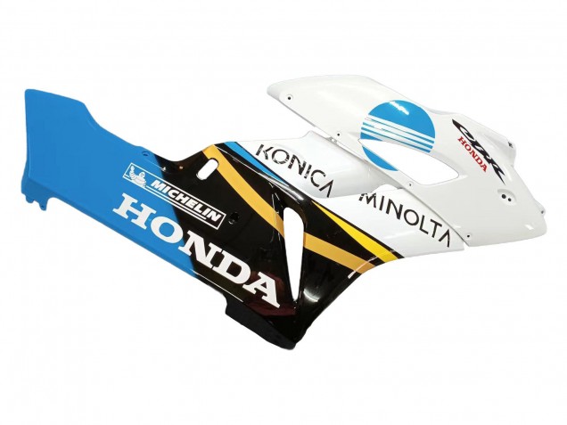 Descuento Carenados Moto Honda CBR1000RR 2004-2005 - Blanco Azul Claro Amarillo Negro Konica Minolta