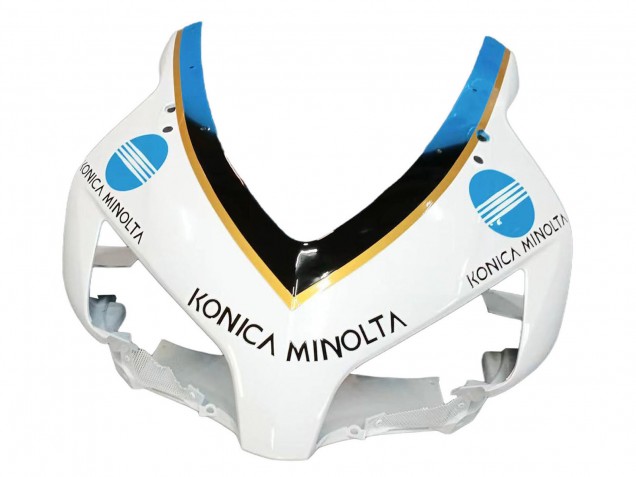Descuento Carenados Moto Honda CBR1000RR 2004-2005 - Blanco Azul Claro Amarillo Negro Konica Minolta