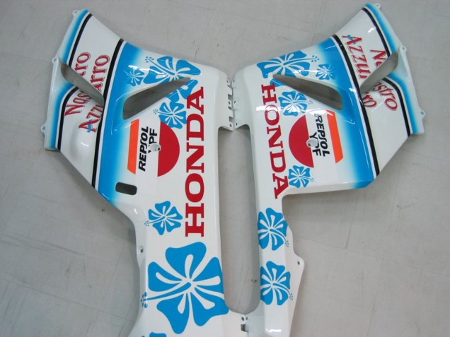 Descuento Carenados Moto Honda CBR1000RR 2004-2005 - Blanco Azul Nieve Nastro Azzurro 46