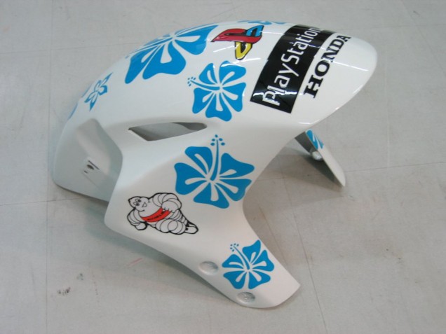 Descuento Carenados Moto Honda CBR1000RR 2004-2005 - Blanco Azul Nieve Nastro Azzurro 46