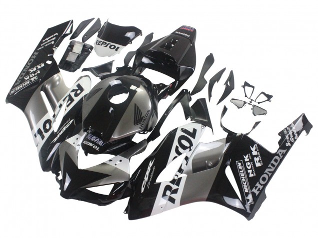 Descuento Kits Carenado Moto Honda CBR1000RR 2004-2005 - Plata Blanco Negro Brillante Repsol