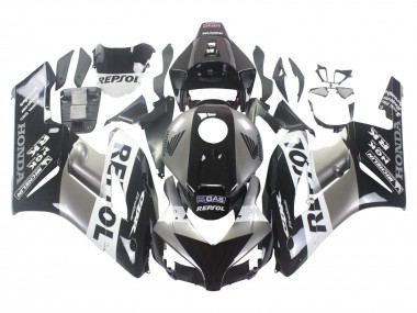 Descuento Kits Carenado Moto Honda CBR1000RR 2004-2005 - Plata Blanco Negro Brillante Repsol