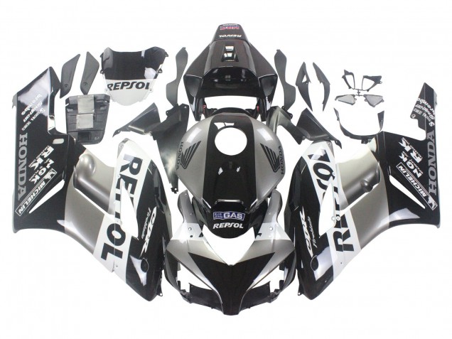 Descuento Kits Carenado Moto Honda CBR1000RR 2004-2005 - Plata Blanco Negro Brillante Repsol