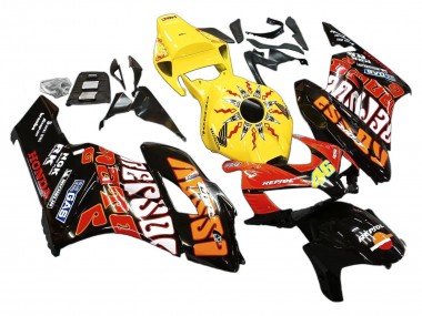 Descuento Carenados Moto Honda CBR1000RR 2004-2005 - Amarillo Naranja Negro Brillante Repsol Rossi 46
