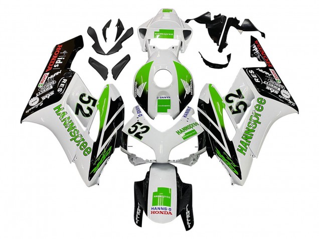 Descuento Carenados Moto Honda CBR1000RR 2004-2005 - Blanco Verde Negro Brillante Hannspree 52