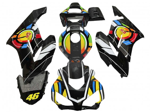 Descuento Carenados Moto Honda CBR1000RR 2004-2005 - Amarillo Azul Rojo Negro Brillante RuedaColores 46