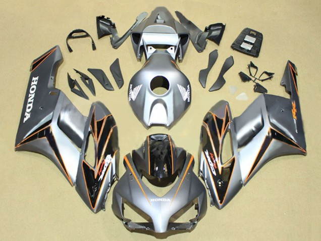 Descuento Carenados Moto Honda CBR1000RR 2004-2005 - Plata Naranja Negro Brillante Raya