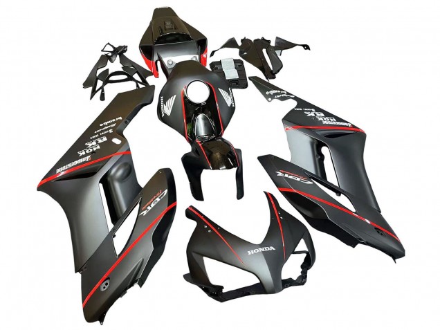 Descuento Carenados Moto Honda CBR1000RR 2004-2005 - Negro Brillante Gris Brillante Rojo Raya
