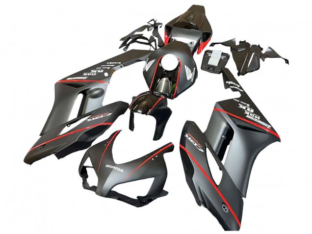 Descuento Carenados Moto Honda CBR1000RR 2004-2005 - Negro Brillante Gris Brillante Rojo Raya