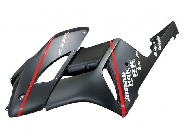 Descuento Carenados Moto Honda CBR1000RR 2004-2005 - Negro Brillante Gris Brillante Rojo Raya