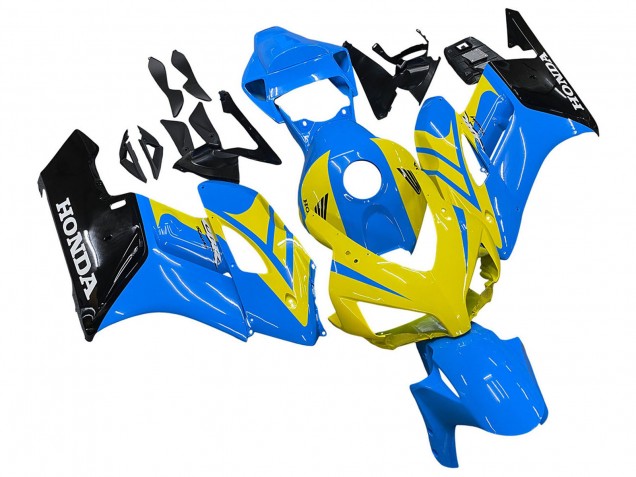 Descuento Carenados Moto Honda CBR1000RR 2004-2005 - Azul Amarillo Negro Brillante