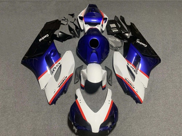 Descuento Carenados Moto Honda CBR1000RR 2004-2005 - Blanco Azul Rojo Castrol