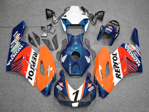 Descuento Carenados Moto Honda CBR1000RR 2004-2005 - Naranja Blanco Rojo Azul Repsol