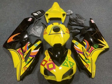 Descuento Carenados Moto Honda CBR1000RR 2004-2005 - Amarillo Negro Brillante Naranja