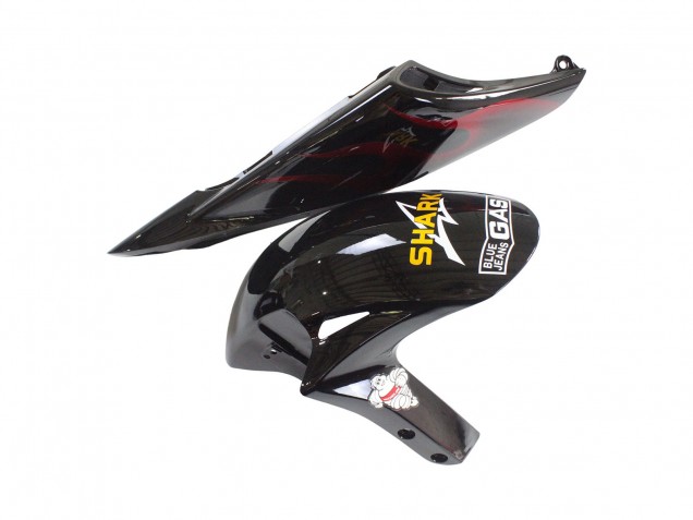 Descuento Carenados Moto Honda CBR1000RR 2006-2007 - Negro Brillante Amarillo Rojo Llama