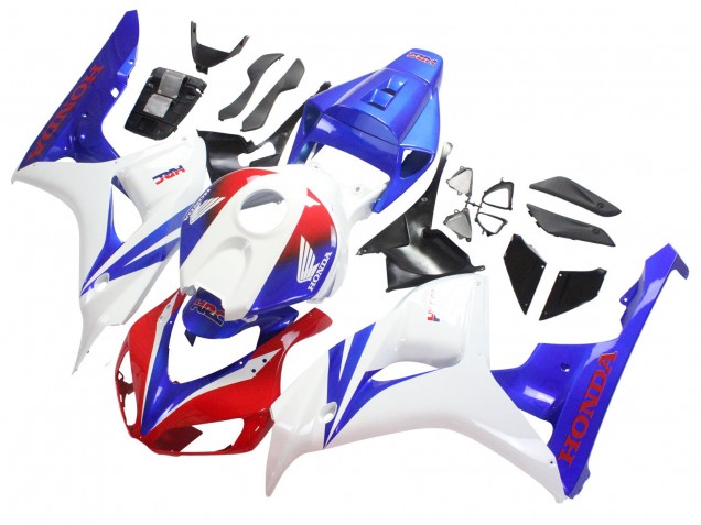 Descuento Carenado Moto Honda CBR1000RR 2006-2007 - Blanco Rojo Azul HRC