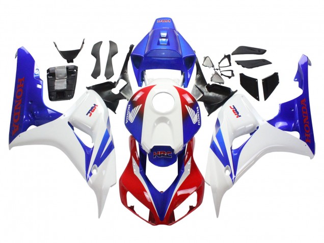 Descuento Carenado Moto Honda CBR1000RR 2006-2007 - Blanco Rojo Azul HRC