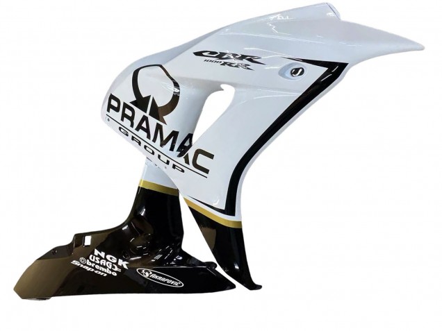 Descuento Carenados Moto Honda CBR1000RR 2006-2007 - Blanco Negro Brillante Pramac