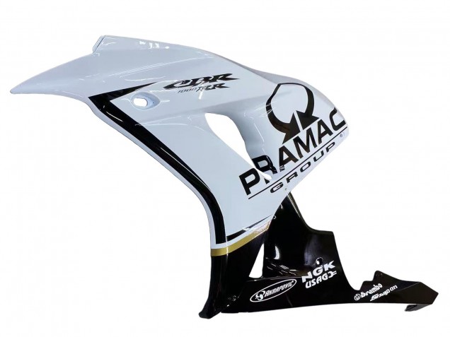 Descuento Carenados Moto Honda CBR1000RR 2006-2007 - Blanco Negro Brillante Pramac