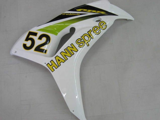 Descuento Carenados Moto Honda CBR1000RR 2006-2007 - Blanco Verde Negro Brillante Hannspree 52