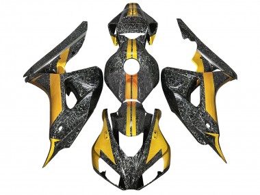 Descuento Carenados Moto Honda CBR1000RR 2006-2007 - Oro Negro Falsificado FibraCarbono