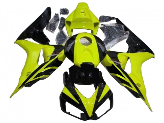 Descuento Carenados Moto Honda CBR1000RR 2006-2007 - Verde Negro Brillante Geométrico