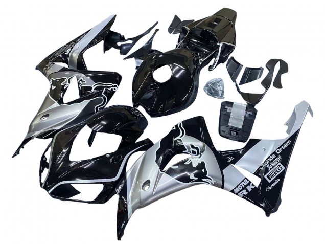 Descuento Carenados Moto Honda CBR1000RR 2006-2007 - Plata Negro Brillante Rojo Bull