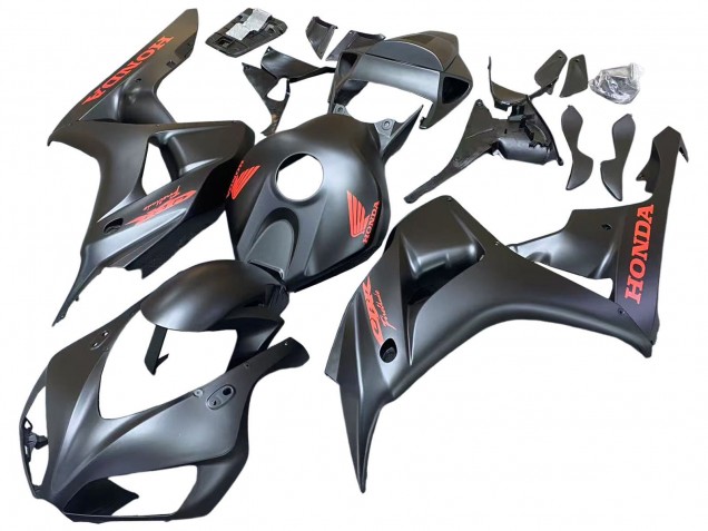 Descuento Carenados Moto Honda CBR1000RR 2006-2007 - Negro Mate Rojo Calcomanías