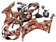 Descuento Carenados Moto Honda CBR1000RR 2006-2007 - Negro Naranja Plata Camouflage