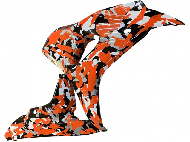Descuento Carenados Moto Honda CBR1000RR 2006-2007 - Negro Naranja Plata Camouflage