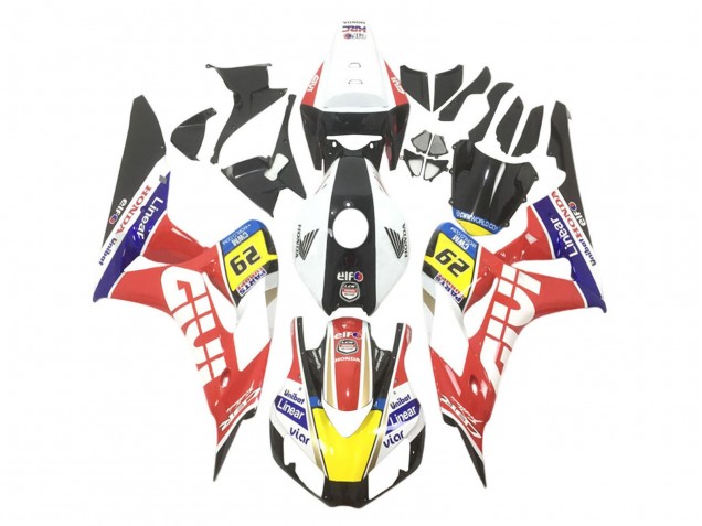 Descuento Carenados Moto Honda CBR1000RR 2006-2007 - Blanco Rojo Amarillo Azul Negro Givi Elf UniBat 29
