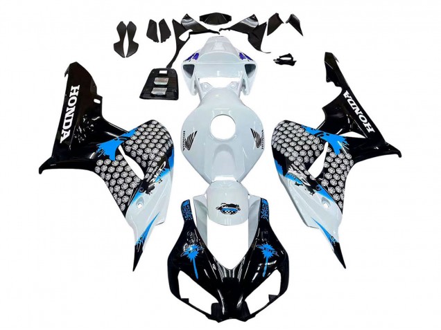 Descuento Carenado Moto Honda CBR1000RR 2006-2007 - Blanco Azul Negro Brillante