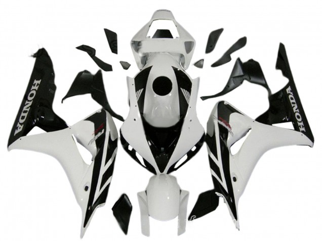 Descuento Kits Carenado Moto Honda CBR1000RR 2006-2007 - Blanco Negro Brillante