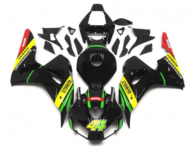 Descuento Carenados Moto Honda CBR1000RR 2006-2007 - Negro Brillante Amarillo Verde Rojo Motul 44