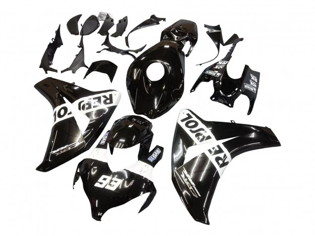 Descuento Carenados Moto Honda CBR1000RR 2008-2011 - Negro Brillante Blanco Repsol 93