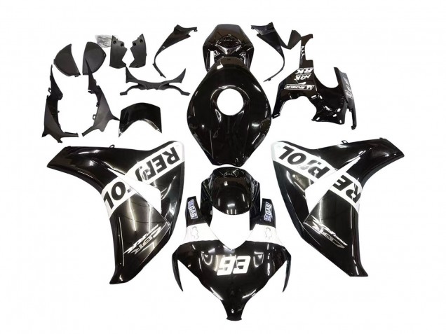 Descuento Carenados Moto Honda CBR1000RR 2008-2011 - Negro Brillante Blanco Repsol 93