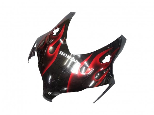 Descuento Carenado Moto Honda CBR1000RR 2008-2011 - Negro Brillante Rojo Llama