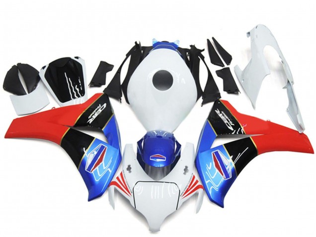 Descuento Carenados Moto Honda CBR1000RR 2008-2011 - Blanco Azul Rojo Negro Brillante