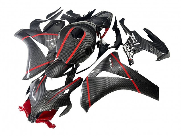 Descuento Carenados Moto Honda CBR1000RR 2008-2011 - Negro FibraCarbono Rojo
